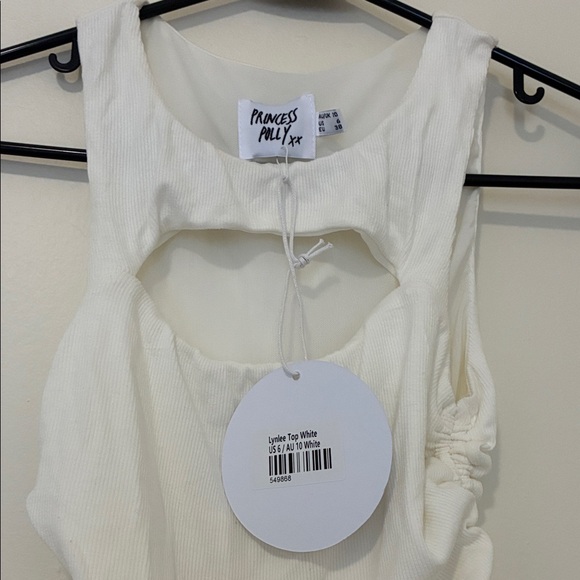 NWT Princess Polly Lynlee Cutout top white - Picture 4 of 7